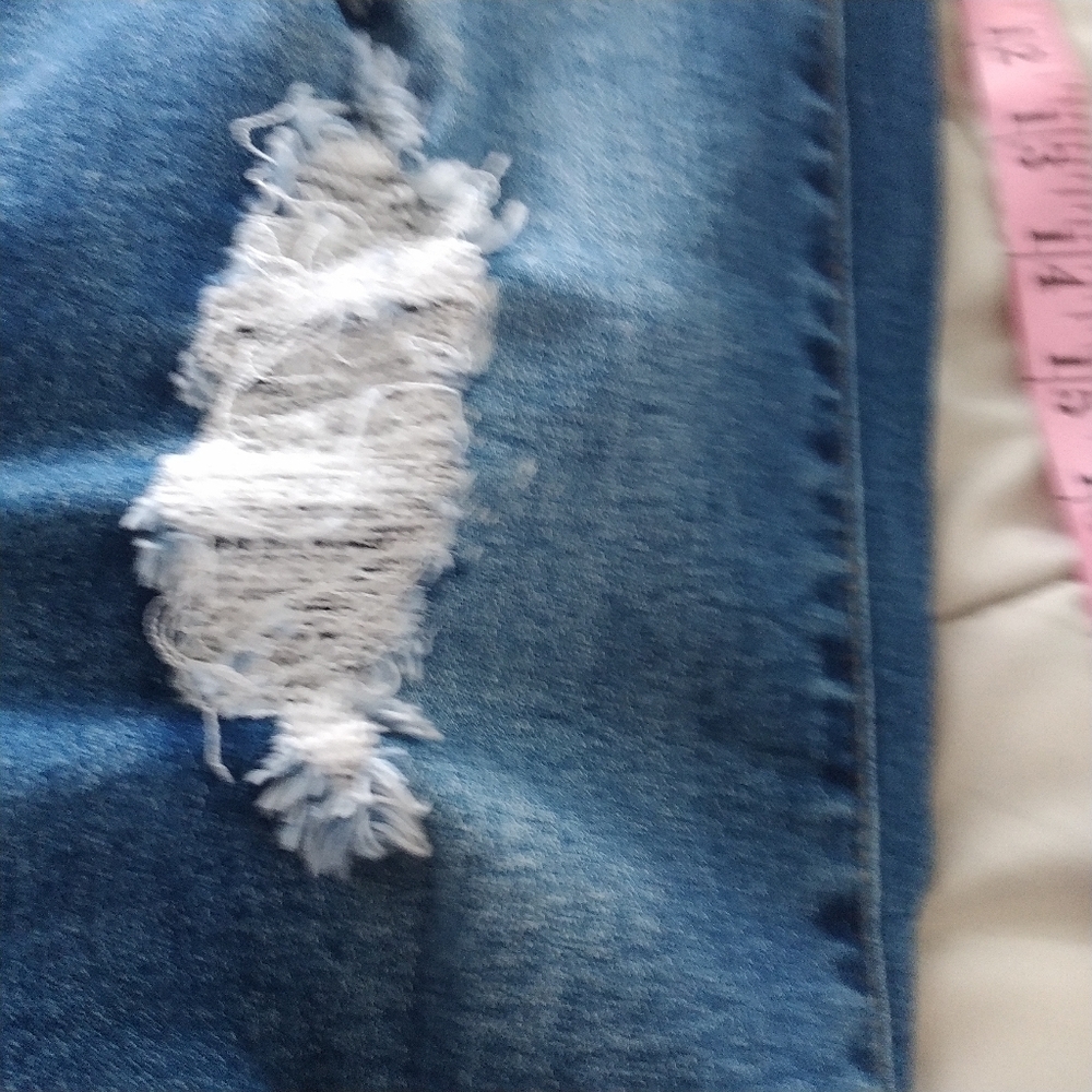 Jack David Distressed Medium Wash Straight Leg Jeans 20 - Picture 10 of 10